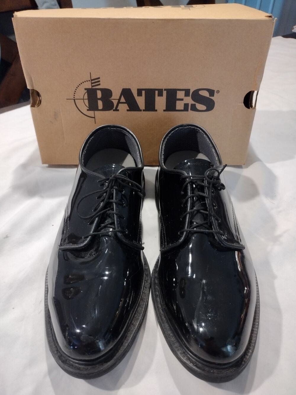 Bates Dress Shoes High Gloss 9U907 Men's Oxford for DLA-Troop Support Sz 9.5D
